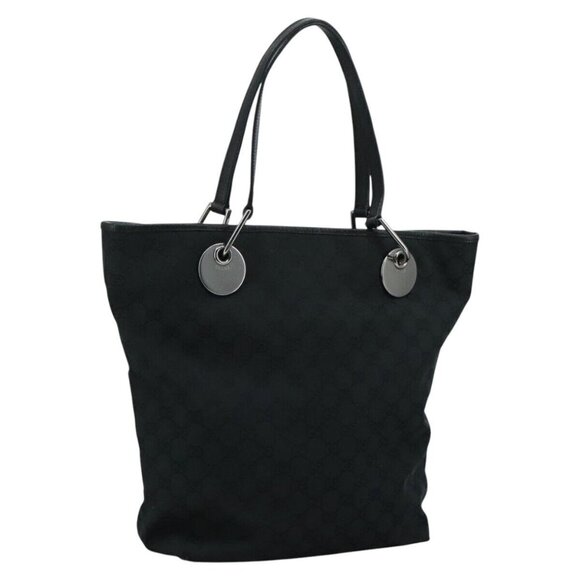 GUCCI GG Canvas Tote Bag Black 120836 Auth yk17193 - Picture 1 of 15